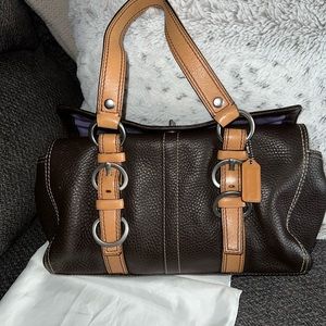 Coach Chelsea Brown pebbled leather purse